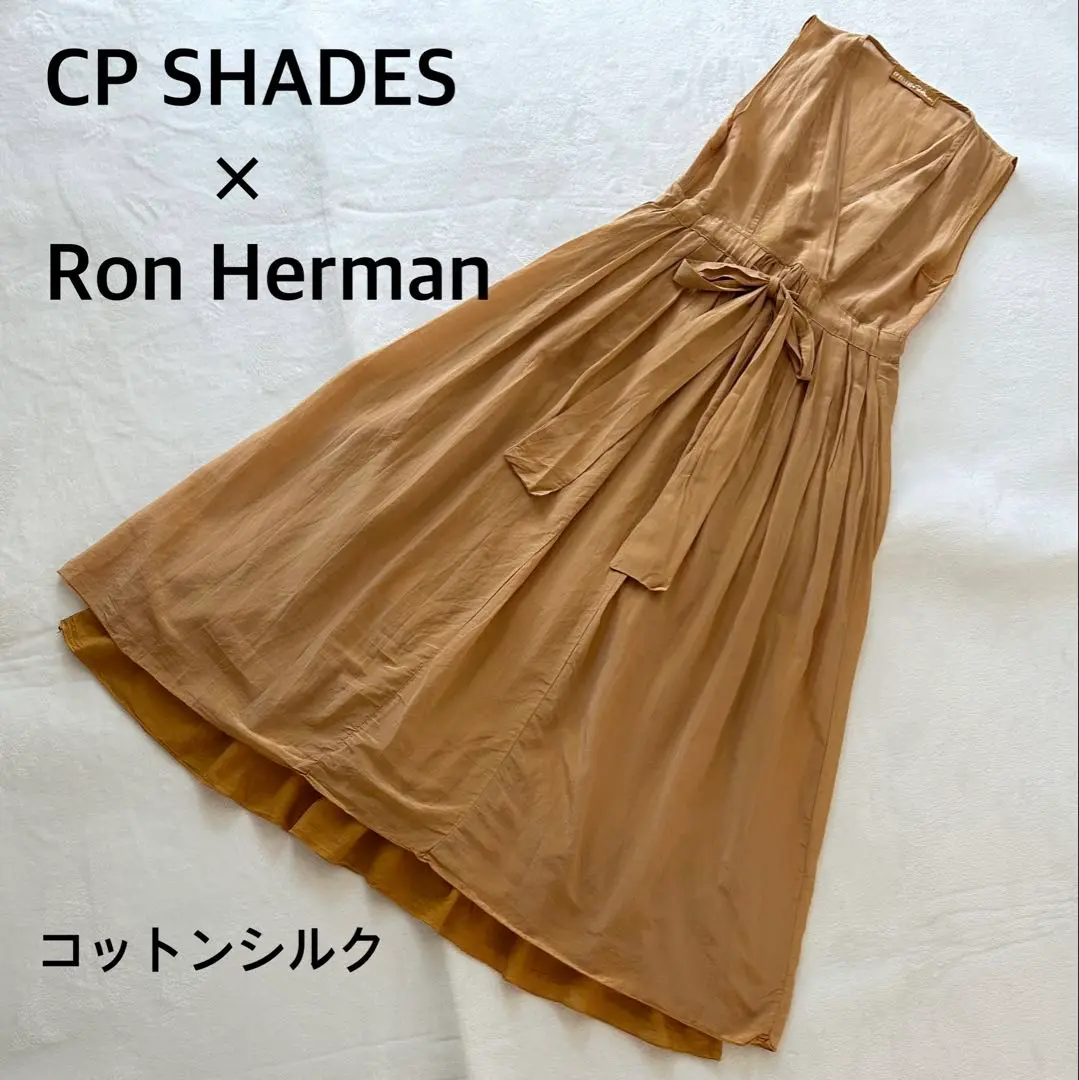 CP SHADES RonHerman ロングワンピース黒 xs RonHerman CP SHADESロングsilk x cotton 黒 xs - メルカリ