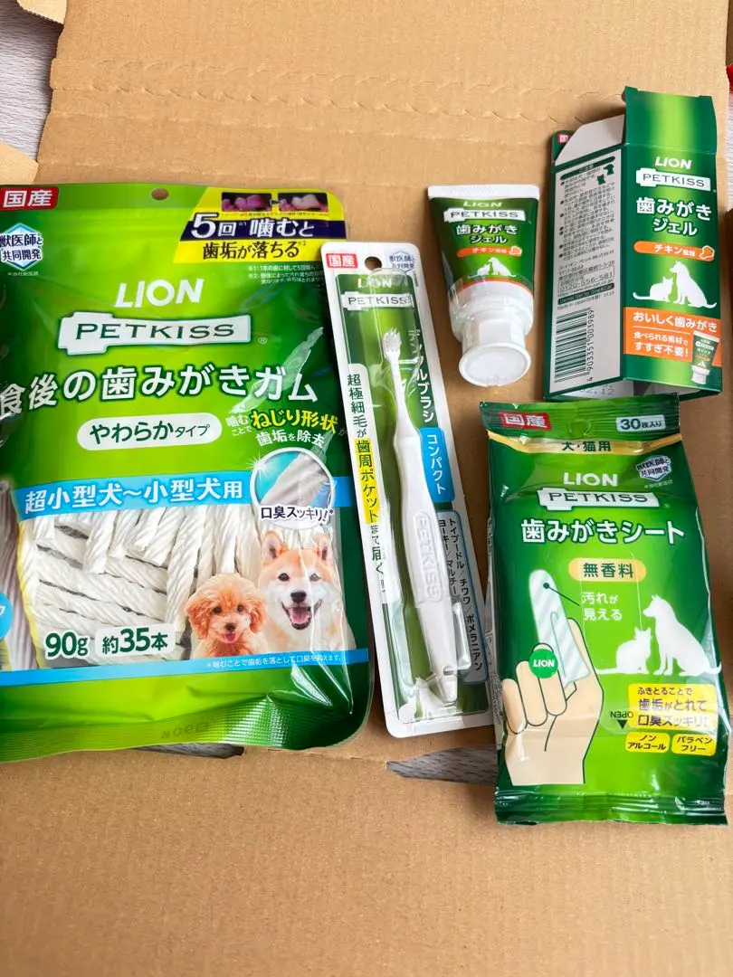 日本製造 LION PETKISS 潔牙套組 潔牙嚼錠 潔牙凝膠 的縮圖
