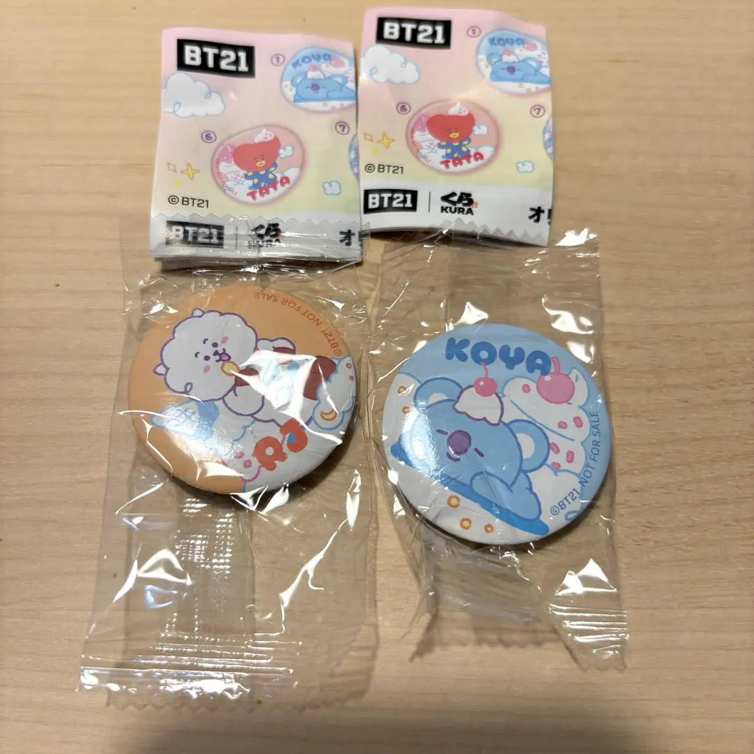 Thumbnail of Kura Sushi Bikkura Pon BT21 Can Badge: RJ, KOYA