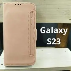 Thumbnail of Galaxy S23 Handheld Premium Leather Card Case Pink Smartphone Case with Stand