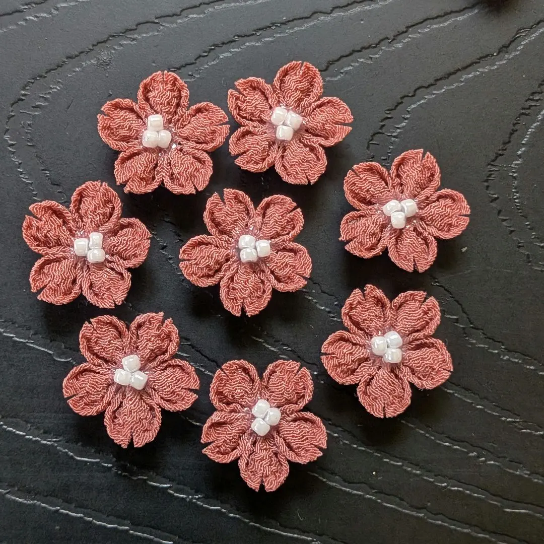 Thumbnail of Tsumami Kanzashi Flower Cherry Blossom Parts 353