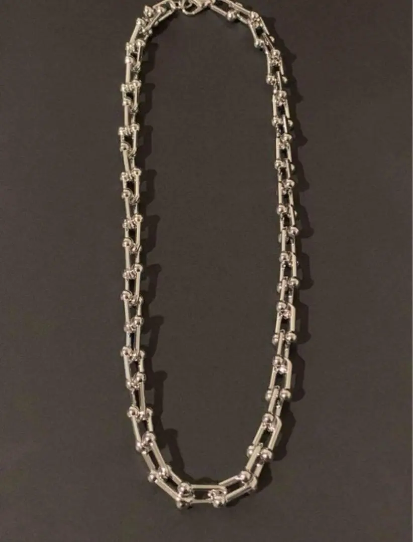 Thumbnail of Silver hardware necklace