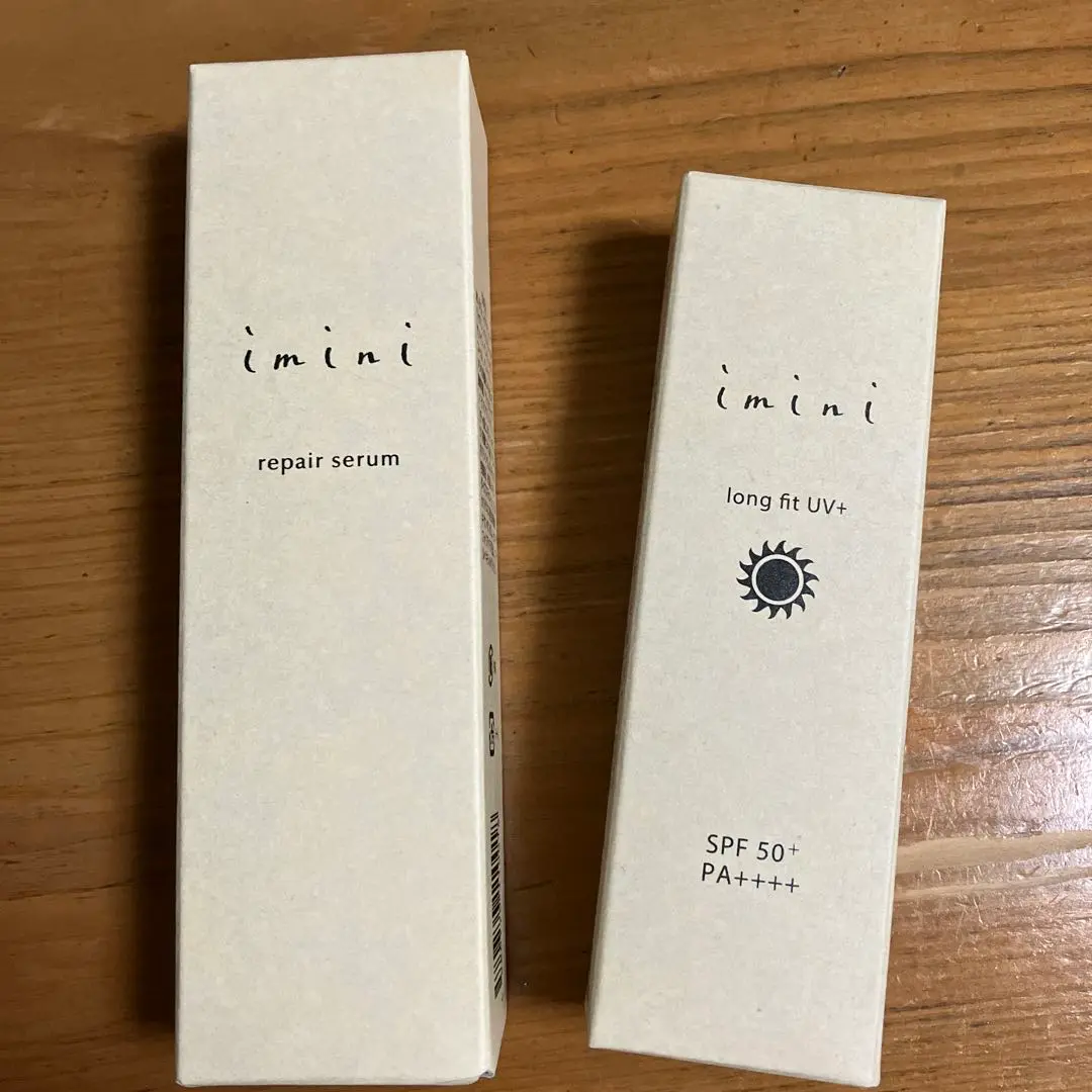 【新品未開封】imini リペアセラム　 ロングフィットUV+ 乳液　日焼け止め 2025年最新】イミニロングフィットUVの人気アイテム - メルカリ