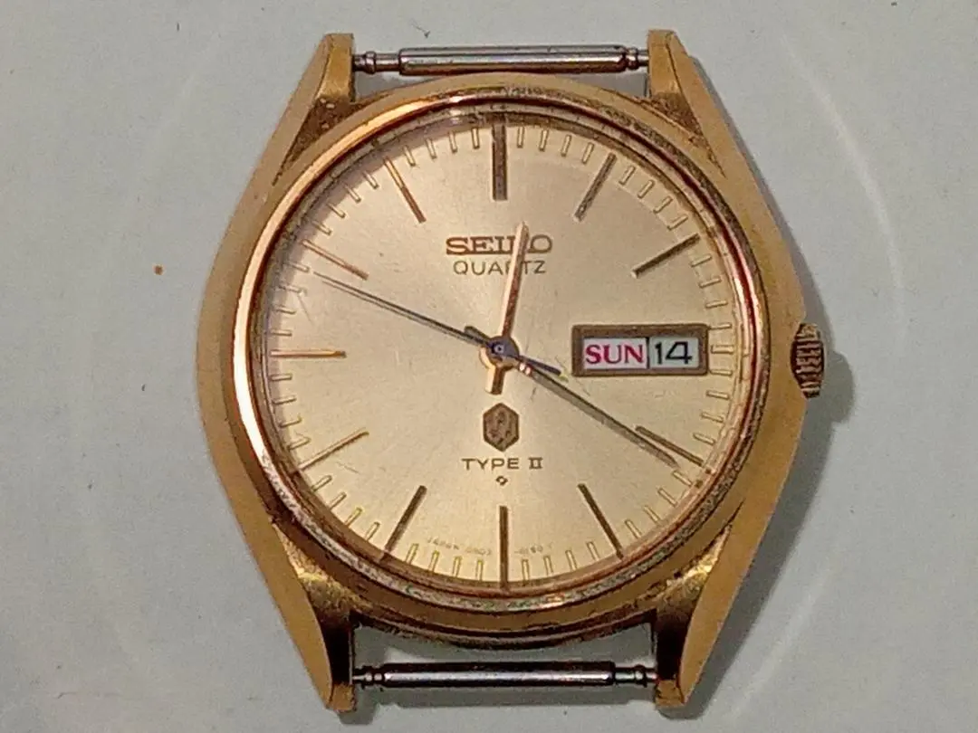 稼働 SEIKO TYPE2 腕時計 デイデイト 0903 メンズ ヴィンテージ SEIKO TYPEⅡ セイコー タイプ2 メンズ ビンテージ クォーツ