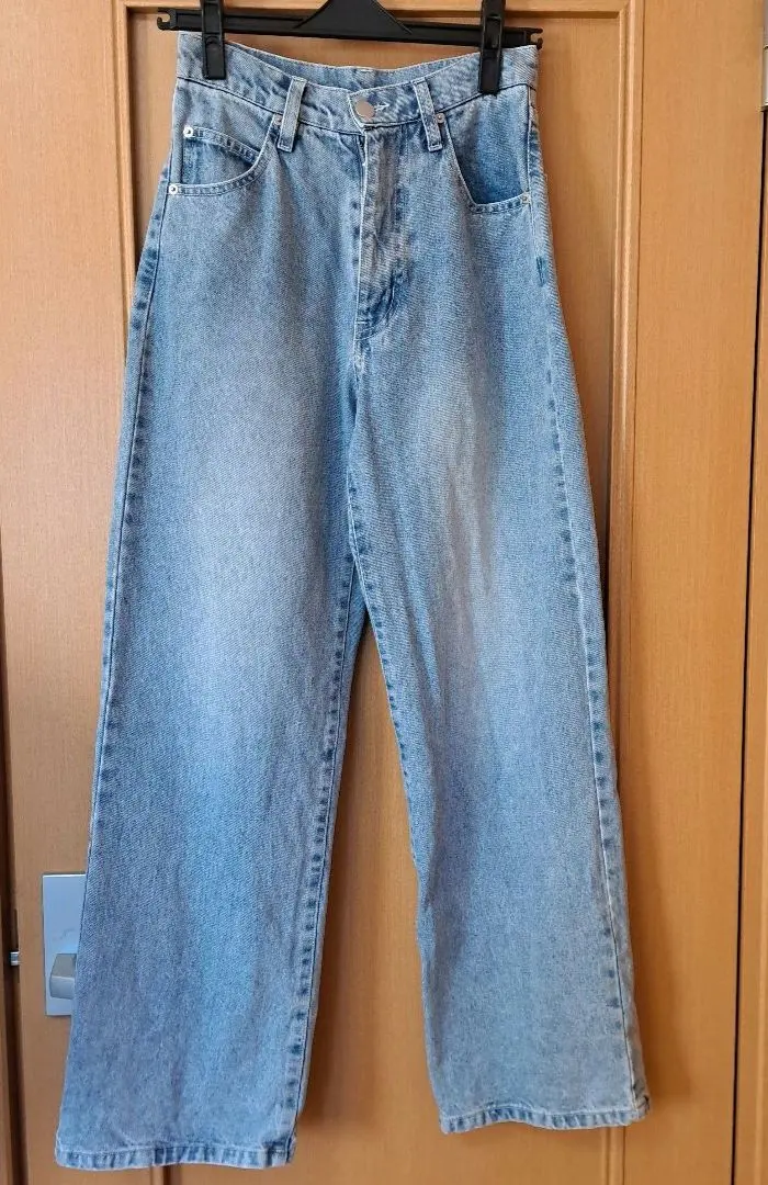 Thumbnail of MAJESTIC LEGON Denim Wide Pants, Size S, Light Blue
