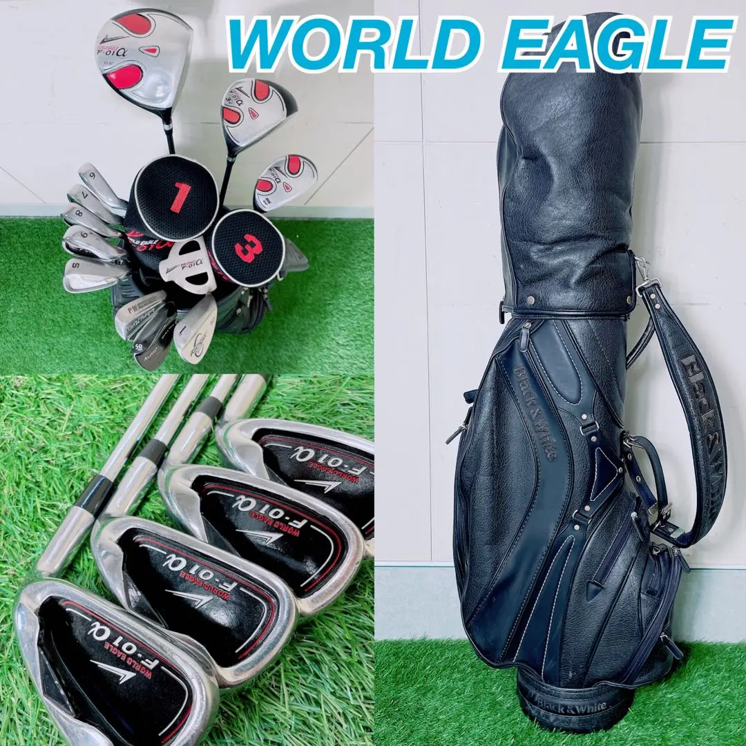 未使用品♡ PUMAゴルフWORLD EAGLE F-01α ゴルフクラブセット WORLD EAGLE ゴルフクラブセット ワールドイーグル メンズ F-01α