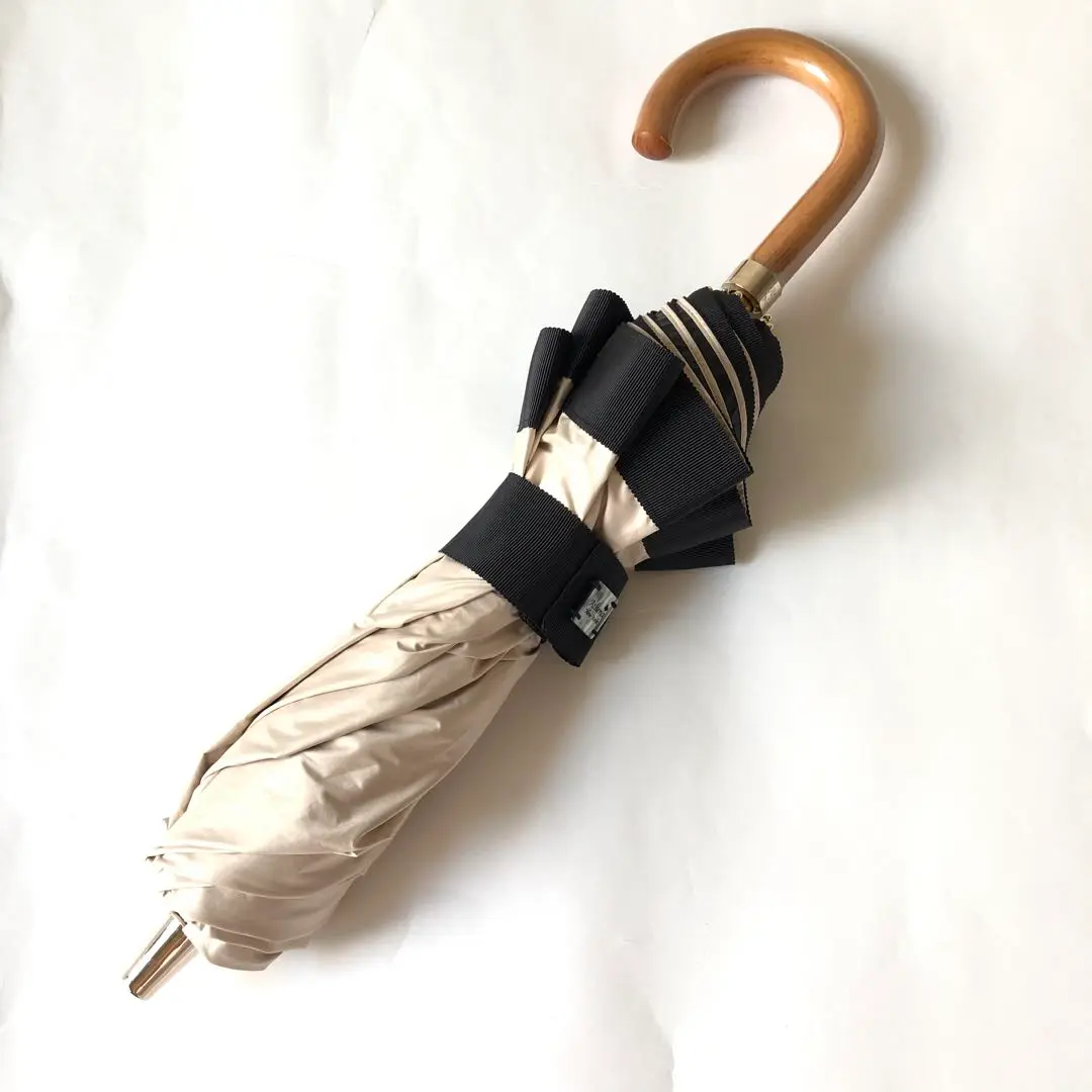 極美品♡お値下げ♡Athena New York ベージュ×ライトブルー　日傘 極美品♡お値下げ♡Athena New York ベージュ×ライトブルー 日傘