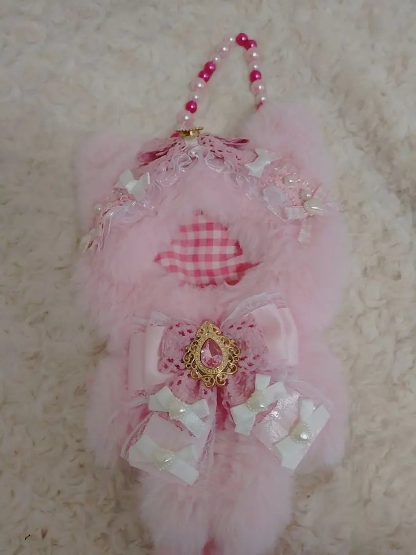 Thumbnail of Plushie clothes, kigurumi, Tomonui, new outfit, 16cm, cat ears, pink