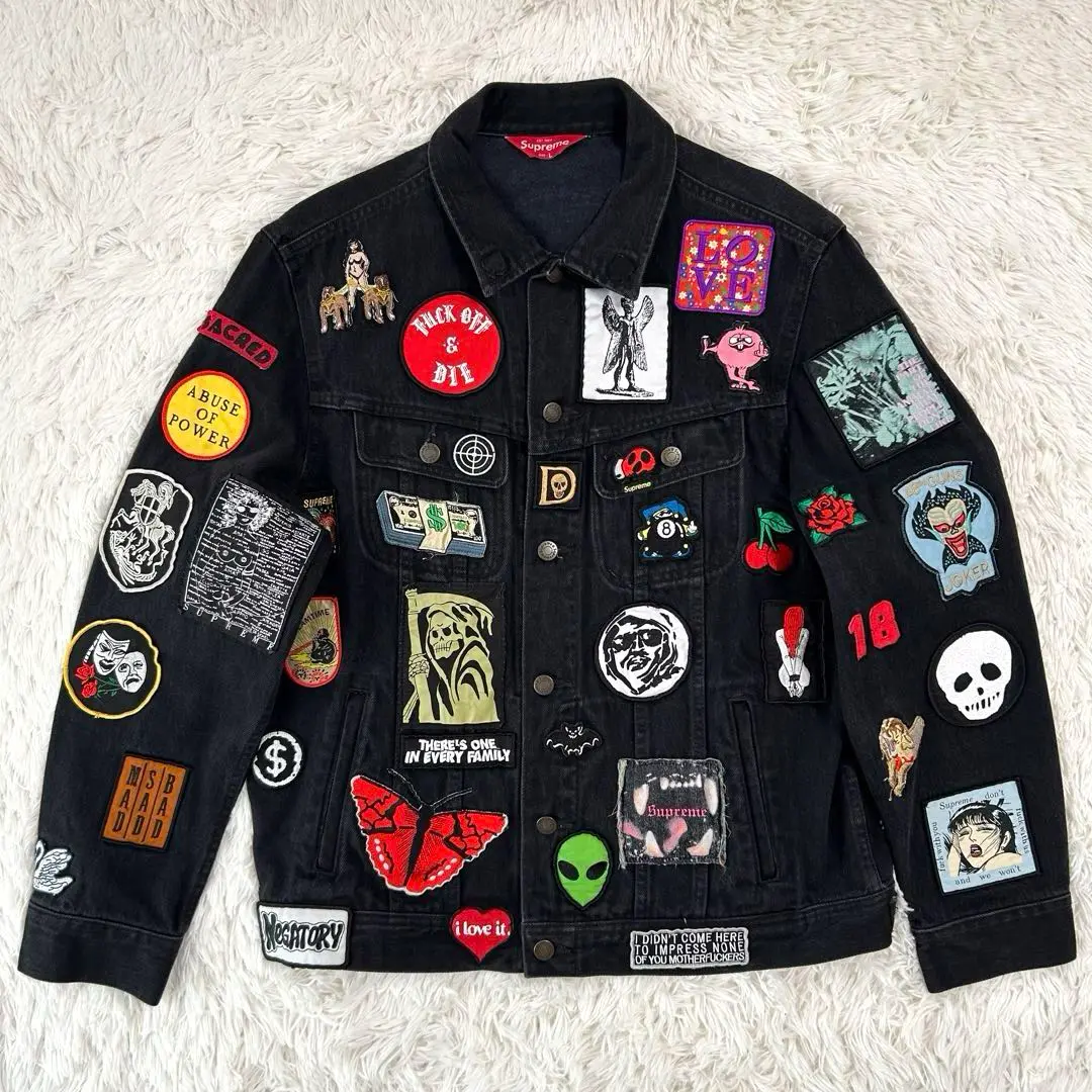 Supreme デニムジャケット Mサイズ パッチワーク 2025年最新】patches denim trucker jacketの人気アイテム