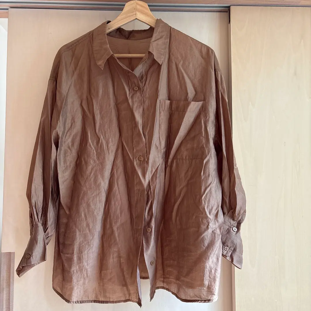 Thumbnail of Heather Brown Long Sleeve Shirt, F Size