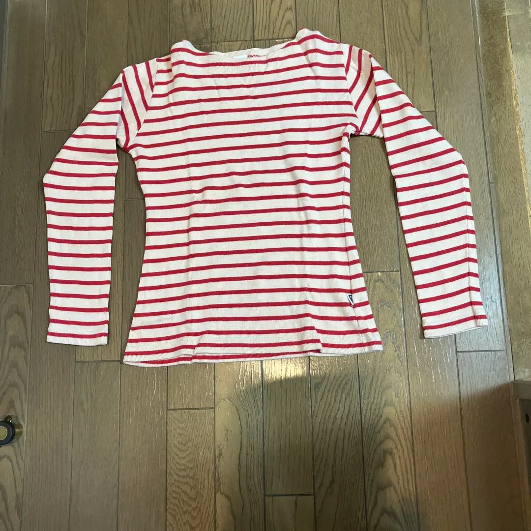 Petit Bateau 條紋上衣 紅色 米色 的縮圖
