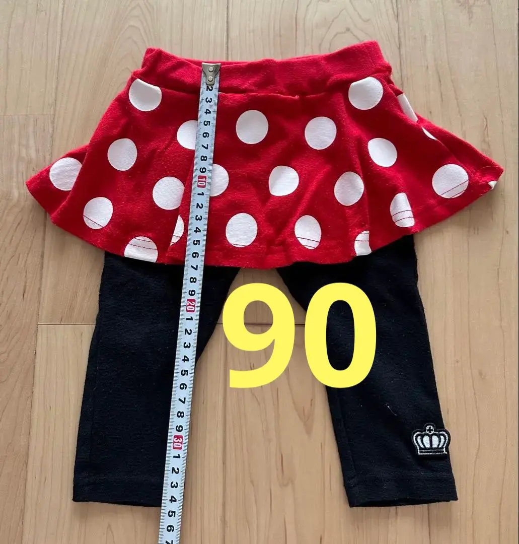 Thumbnail of BABYDOLL Polka Dot Red Skirt Disney Minnie Leggings 90 Baby