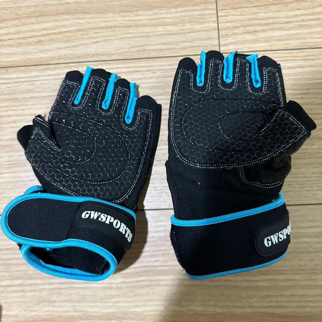 GWSPORT 無指手套 藍色 的縮圖