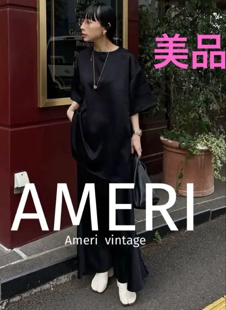 トップス ao GLOSSY FLOW TEE WITH SKIRT 新品】AMERI GLOSSY FLOW TEE WITH SKIRT