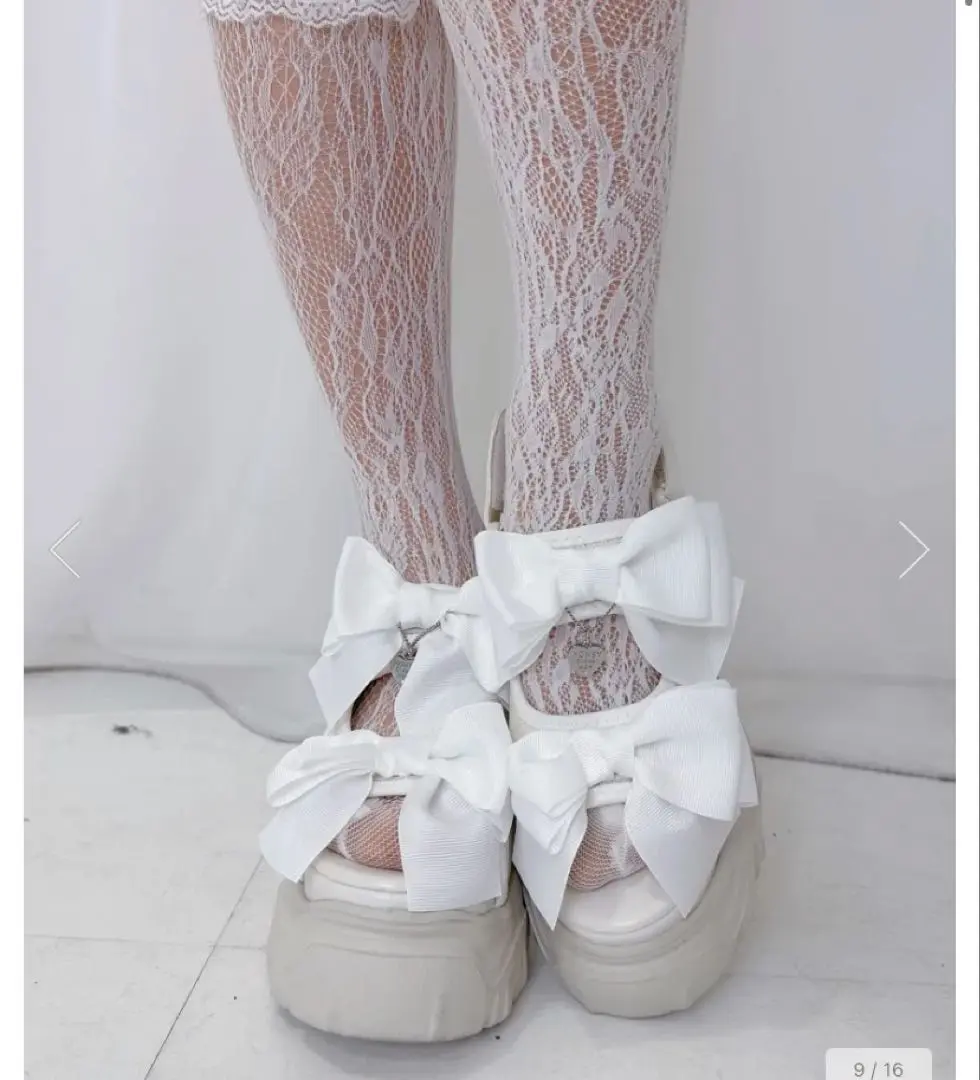 ハニーシナモン ハニシナ レースアップフリルシューズ 厚底 ブラック Mサイズ ハニーシナモン ハニシナ レースアップフリルシューズ 厚底