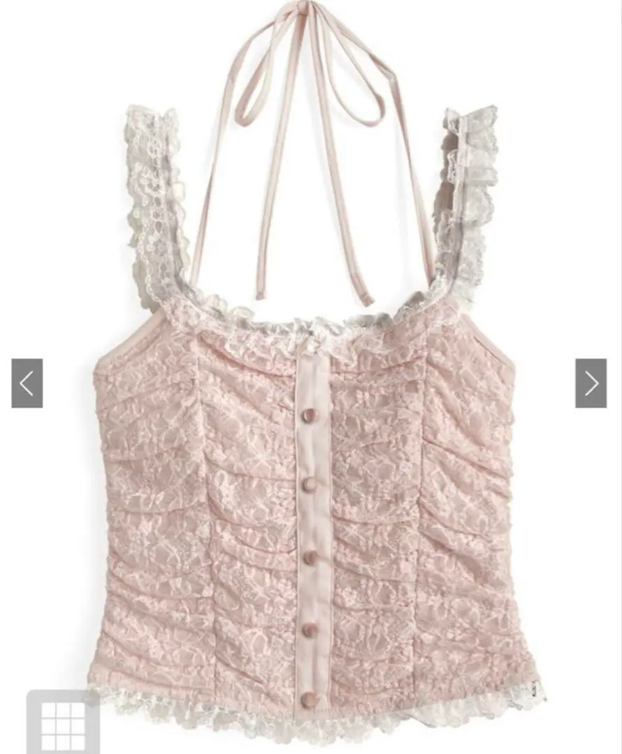Thumbnail of GRL Halter Lace Camisole dk1478 M size Pink