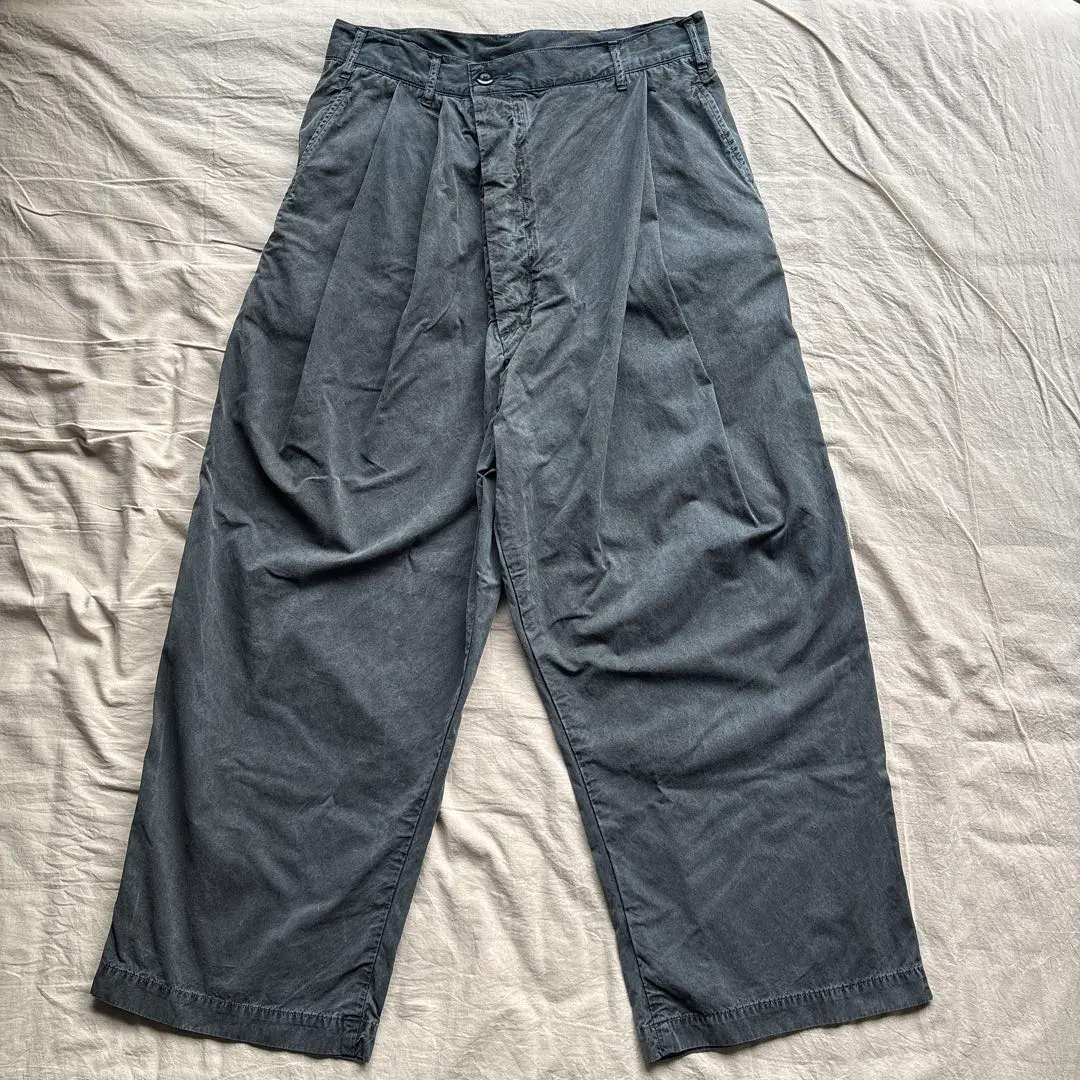 【希少】outil ウティ pantalon cuers アシンメトリー 製品染 OUTIL PANTALON CUERS ウティ アシンメトリーパンツ (OU-P024)
