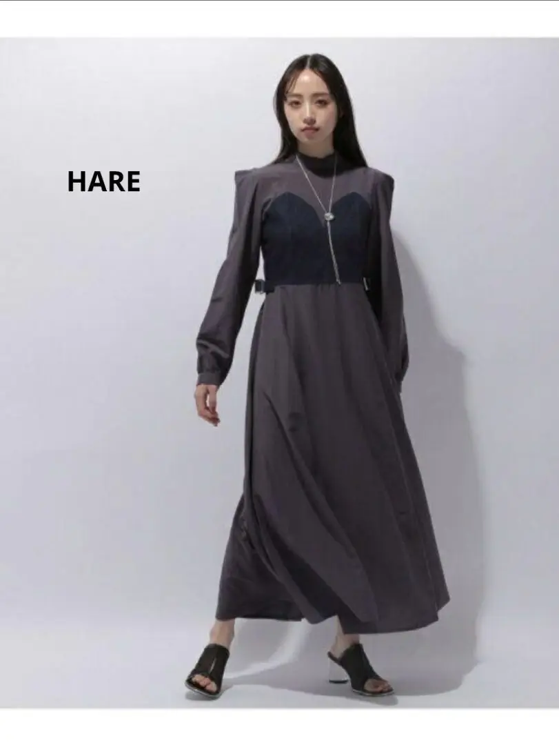 HARE（ハレ）の「SETデニムビスチェ＊プリーツスカート(HARE