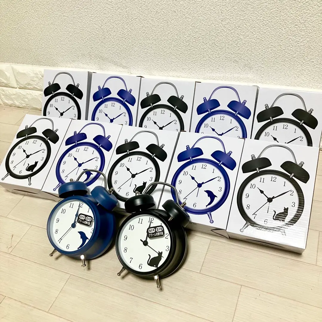 【新品】おまとめ10個❗️誠時 ネコの鳴き声/イルカと波の音 目覚まし時計 新品】おまとめ10個❗️誠時 ネコの鳴き声/イルカと波の音