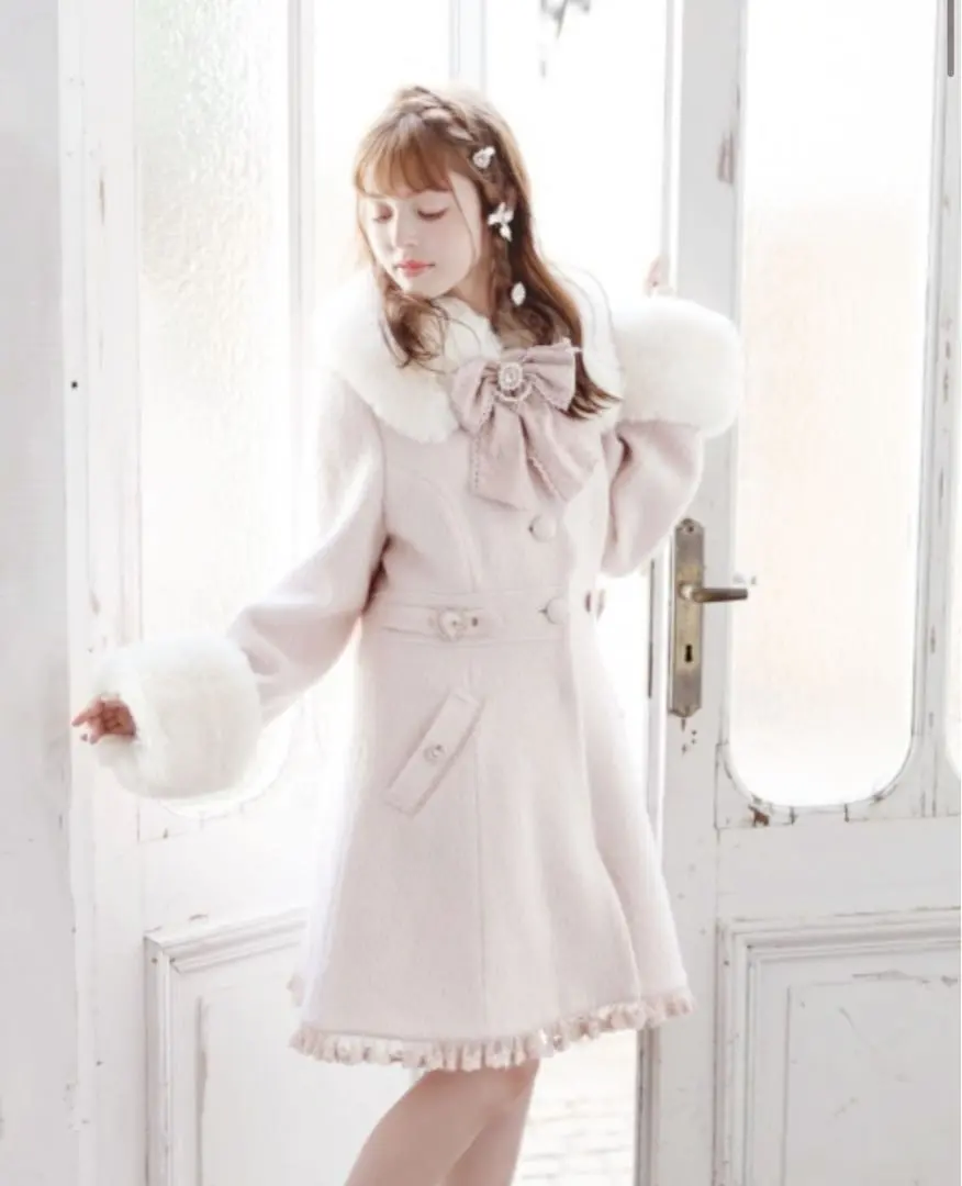Thumbnail of ♡ LIZLISA A-line coat, pink ♡
