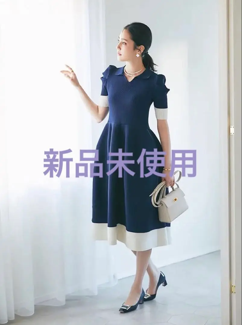セブンテン　ニットワンピース美品 極美品✨️セブンテン フラワージャガードニットワンピース