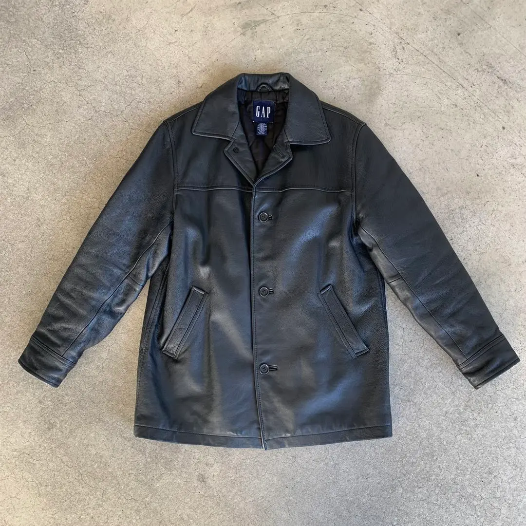 希少XSサイズ OLD GAP レザー カーコート＋デニムシャツセット 希少XSサイズ OLD GAP レザー カーコート＋デニムシャツセット