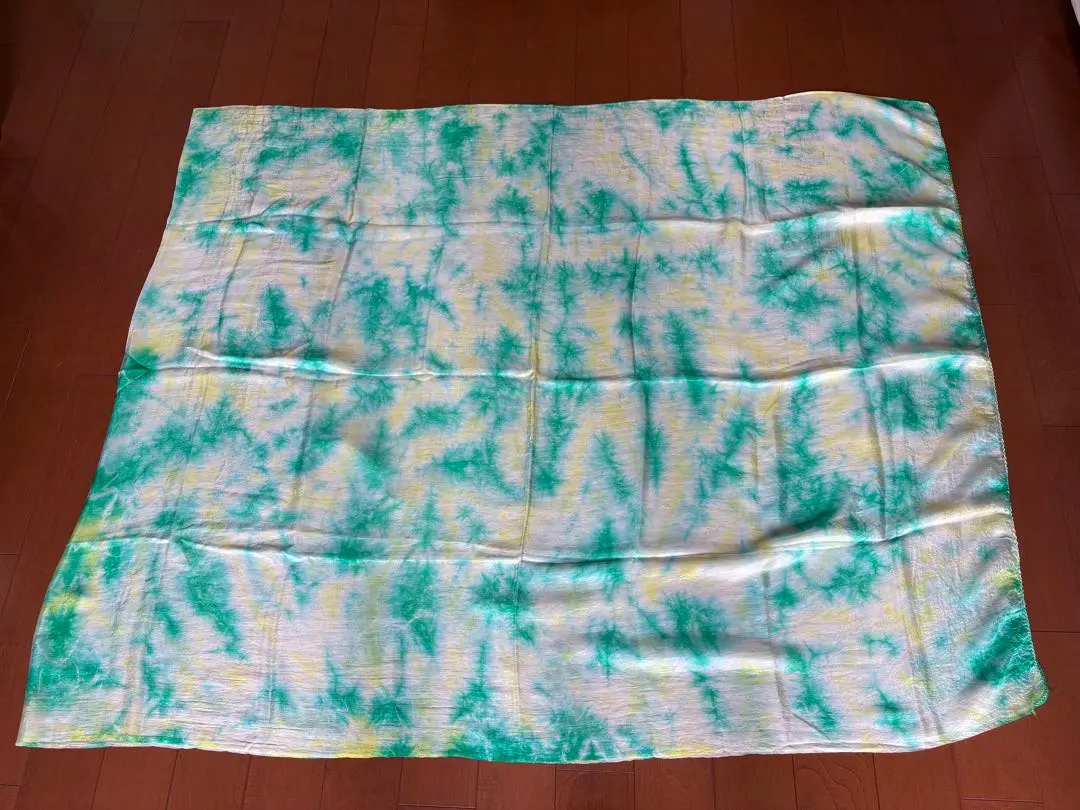 Thumbnail of Belly Dance Silk Veil 3 yards Long, Yellow Green Tie-dye
