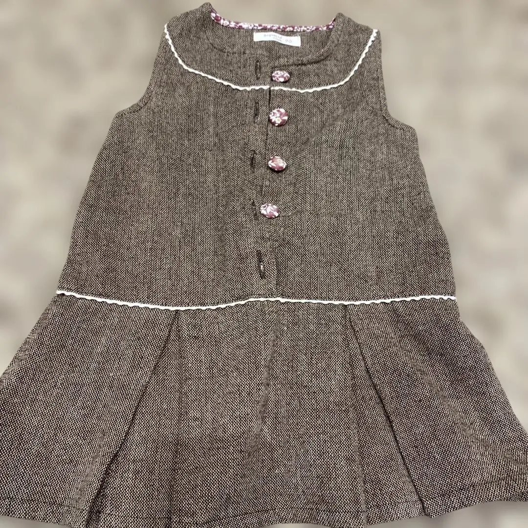 Thumbnail of Biquette Club One-piece Dress, Size 90, Brown