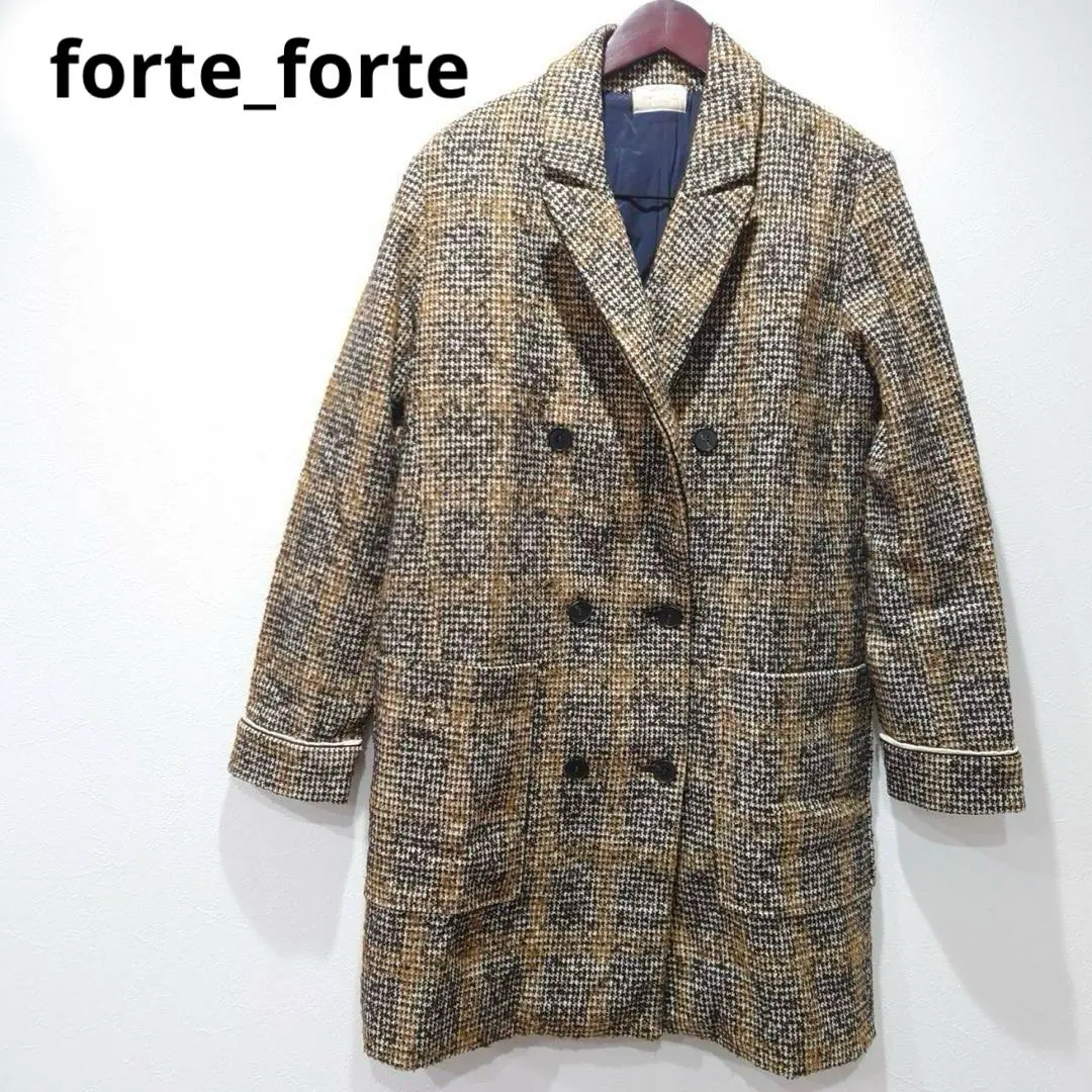 forte_forte イタリア製 ウール カラー チェスターコート N268
