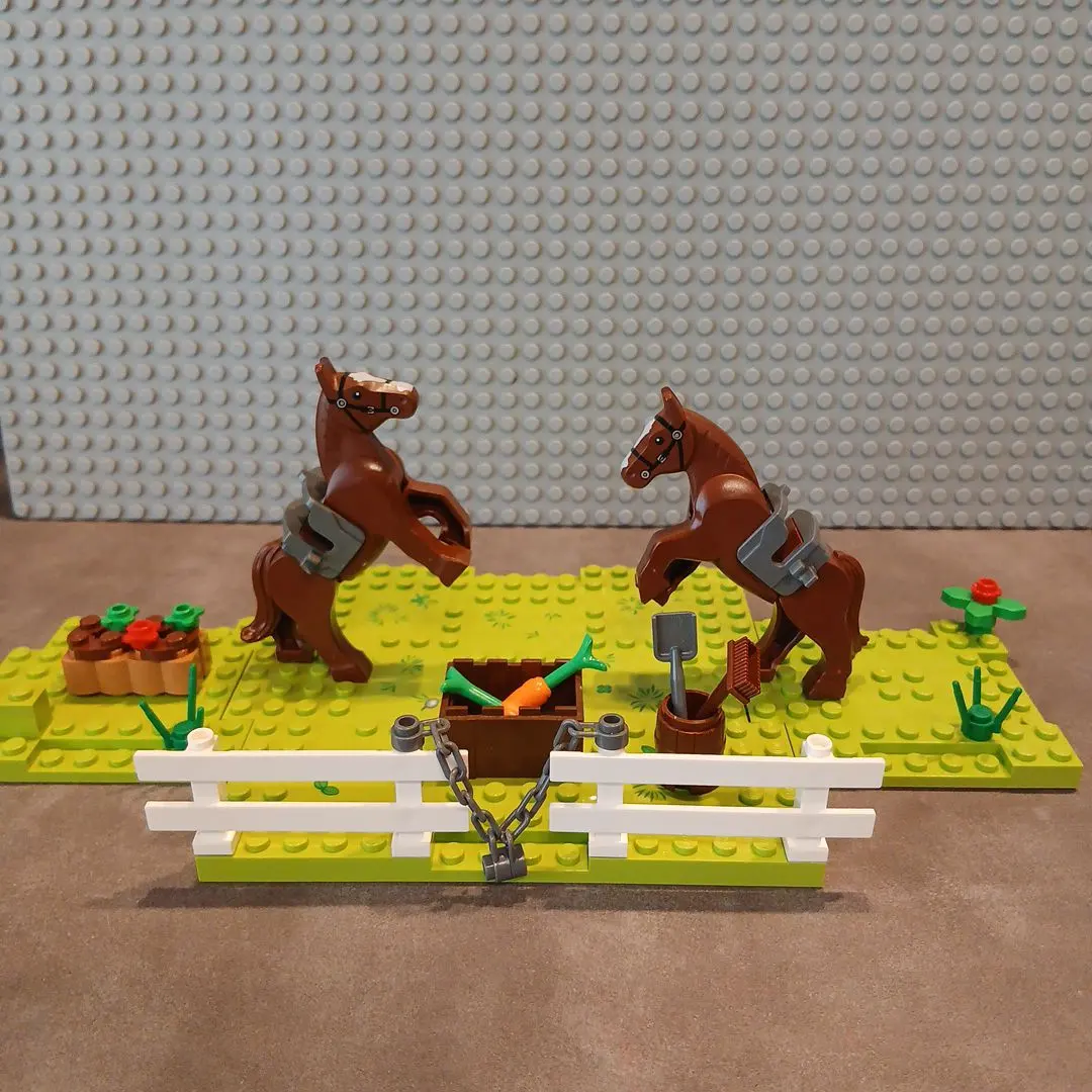 Thumbnail of 3 LEGO New Type Horses Set of 2 Farm Scene