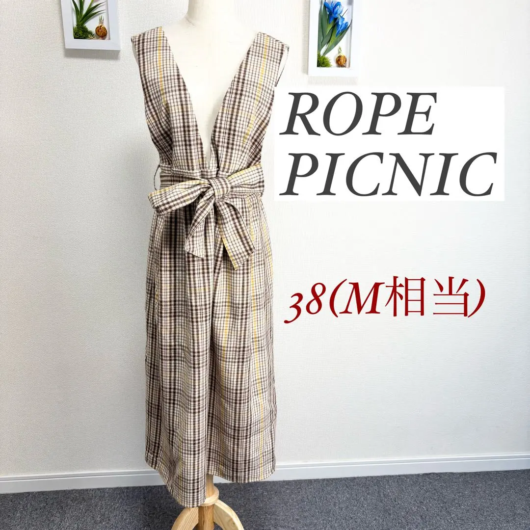 Thumbnail of s073 ROPE PICNIC Check Sleeveless Dress 38 M