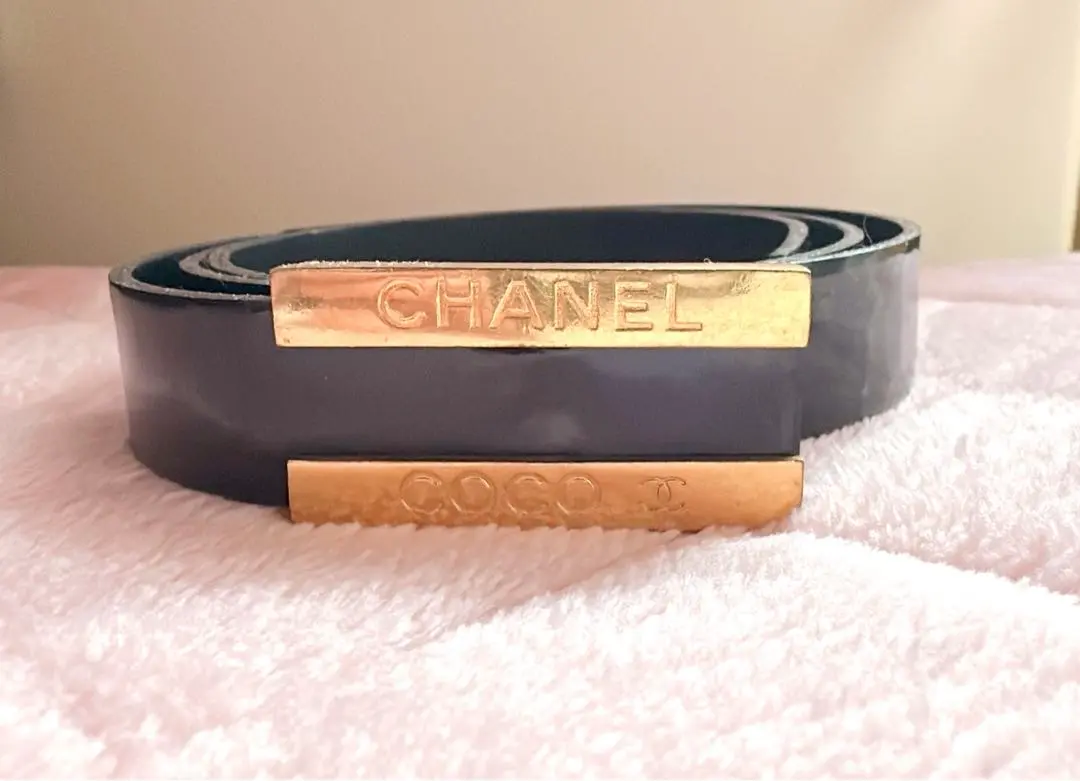 CHANEL エナメル ベルト【ランク:AB】 CHANEL ラウンド レディース クオーツ 黒文字盤 黒エナメル
