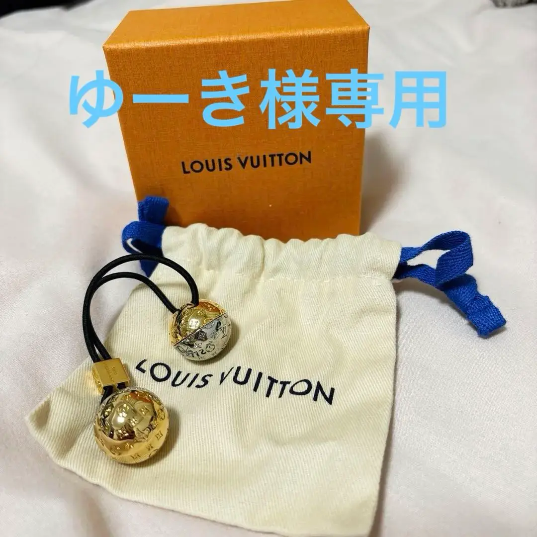 未使用級✨ルイヴィトン ヘアゴム ナノグラムプラネット モノグラム ゴールド 未使用級✨ルイヴィトン ヘアゴム ナノグラムプラネット