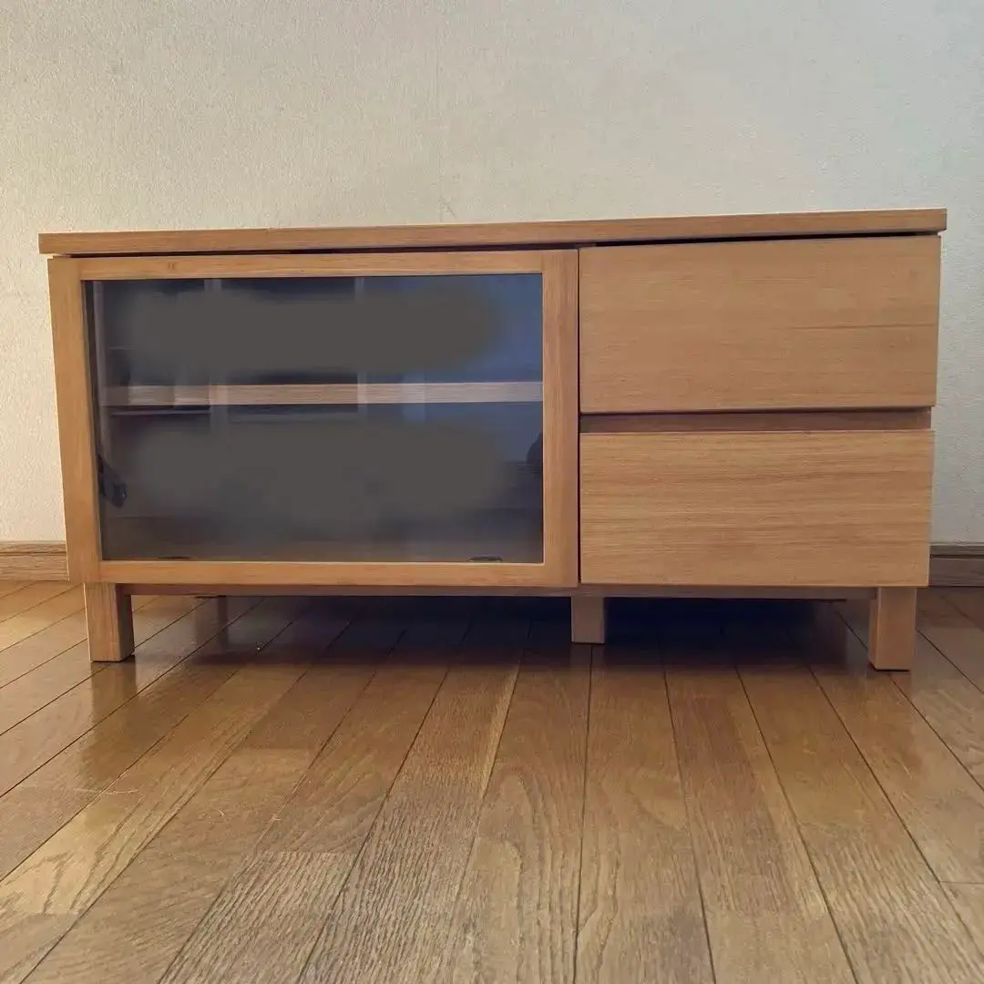 【思いきって値下げ】無印良品 タモ 3段チェスト キャビネット　廃盤 美品！ ◇廃盤希少!! タモ材 MUJI/無印良品 3段ローチェスト 木目