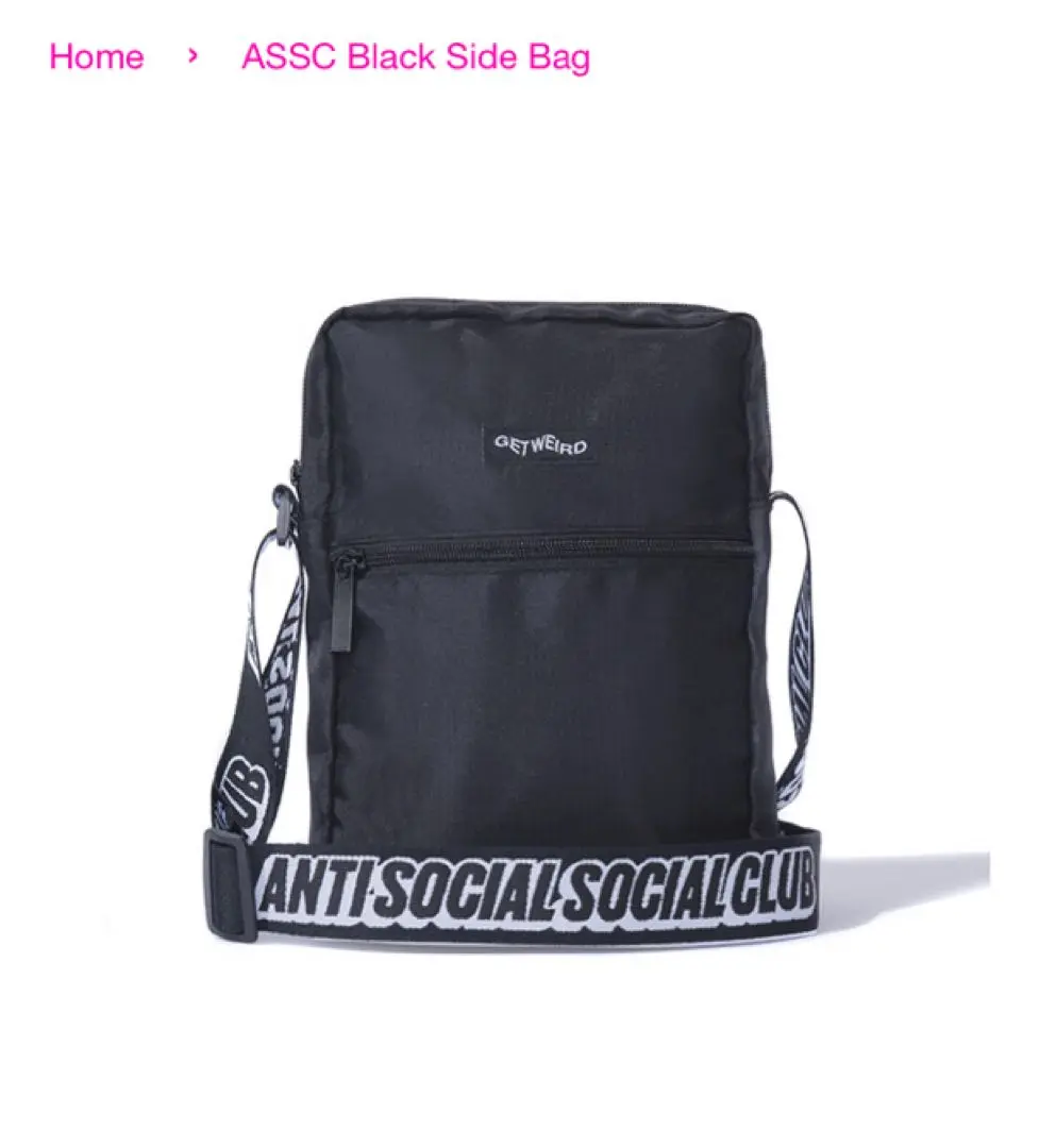 国内発稀Anti Social Social Club ASSCショルダーバッグ SIDEBAG 国内発稀Anti Social Social Club ASSCショルダーバッグ SIDEBAG