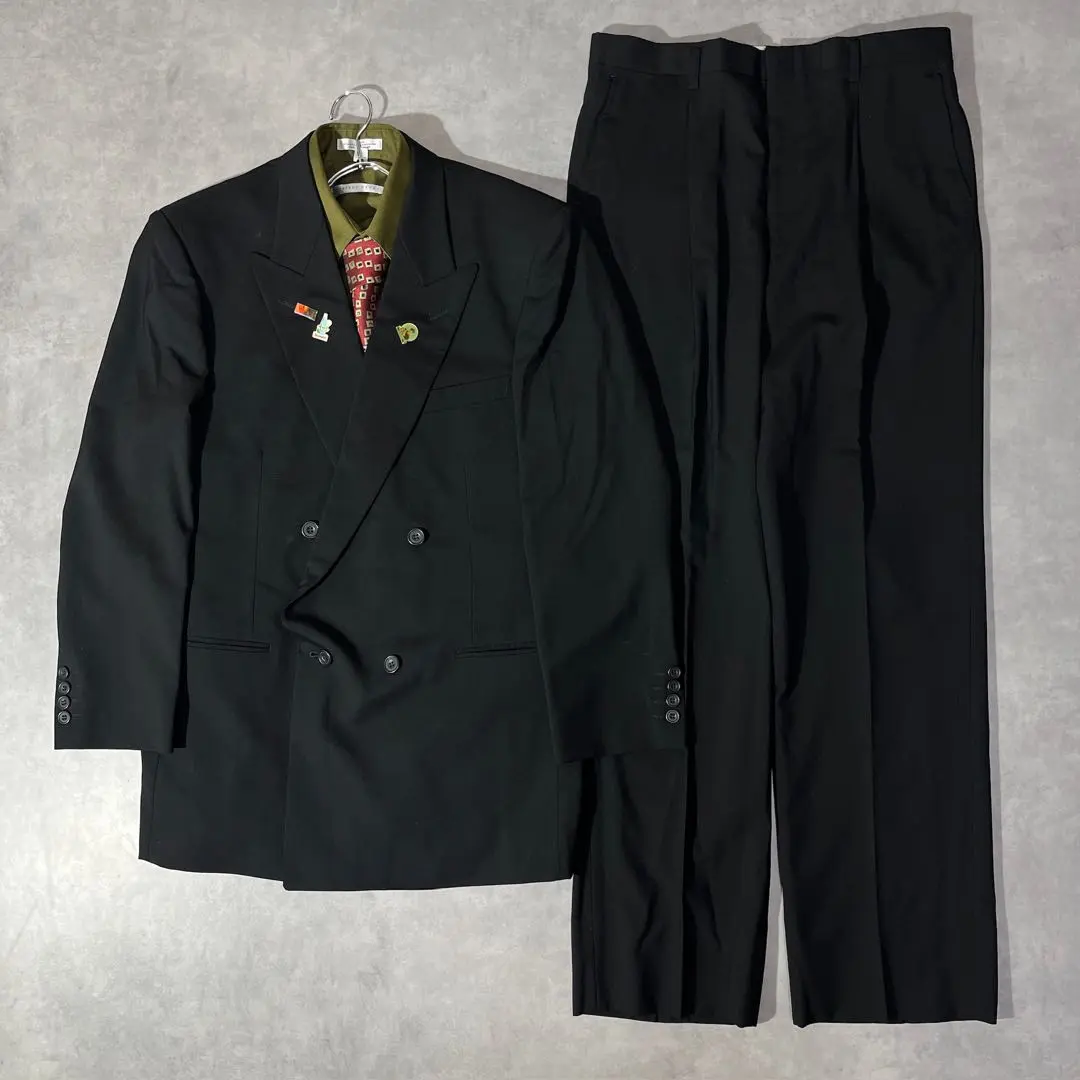 Thumbnail of [F.032] 【Vintage】 Suit Set, Double-breasted, Pins, Tie