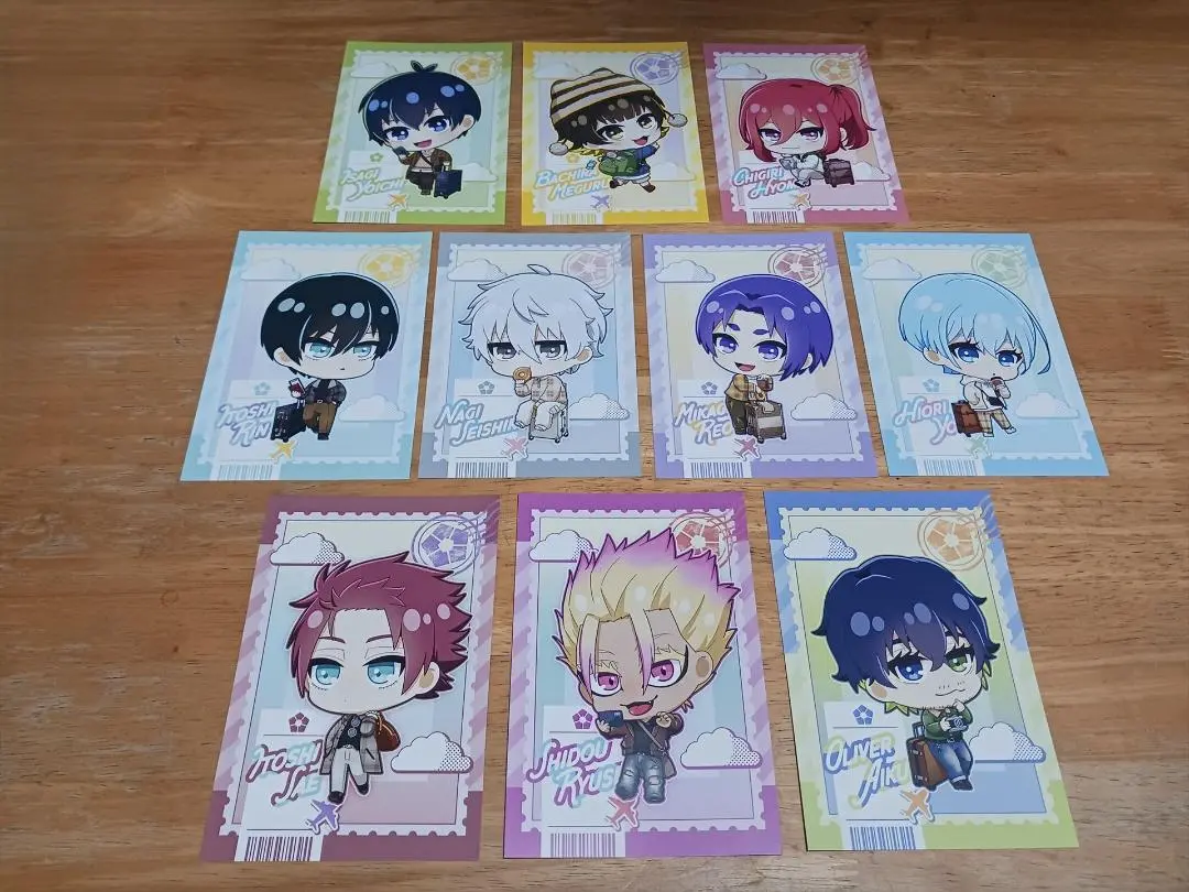 Thumbnail of Blue Lock All 10 types AJ Crux Travel Bonus Postcard Complete Set