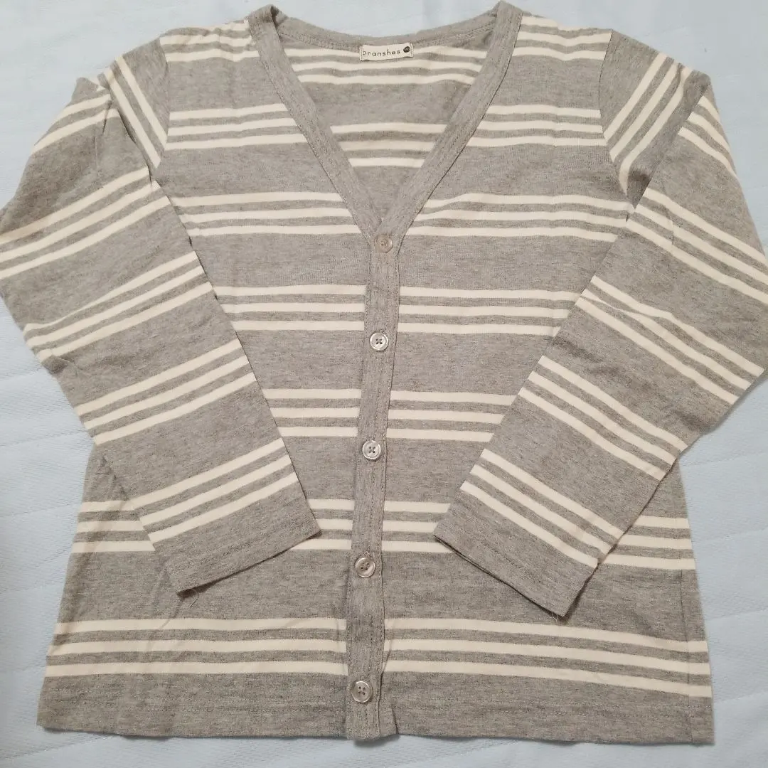 Thumbnail of branshes cardigan, size 140, gray and white stripes, outerwear