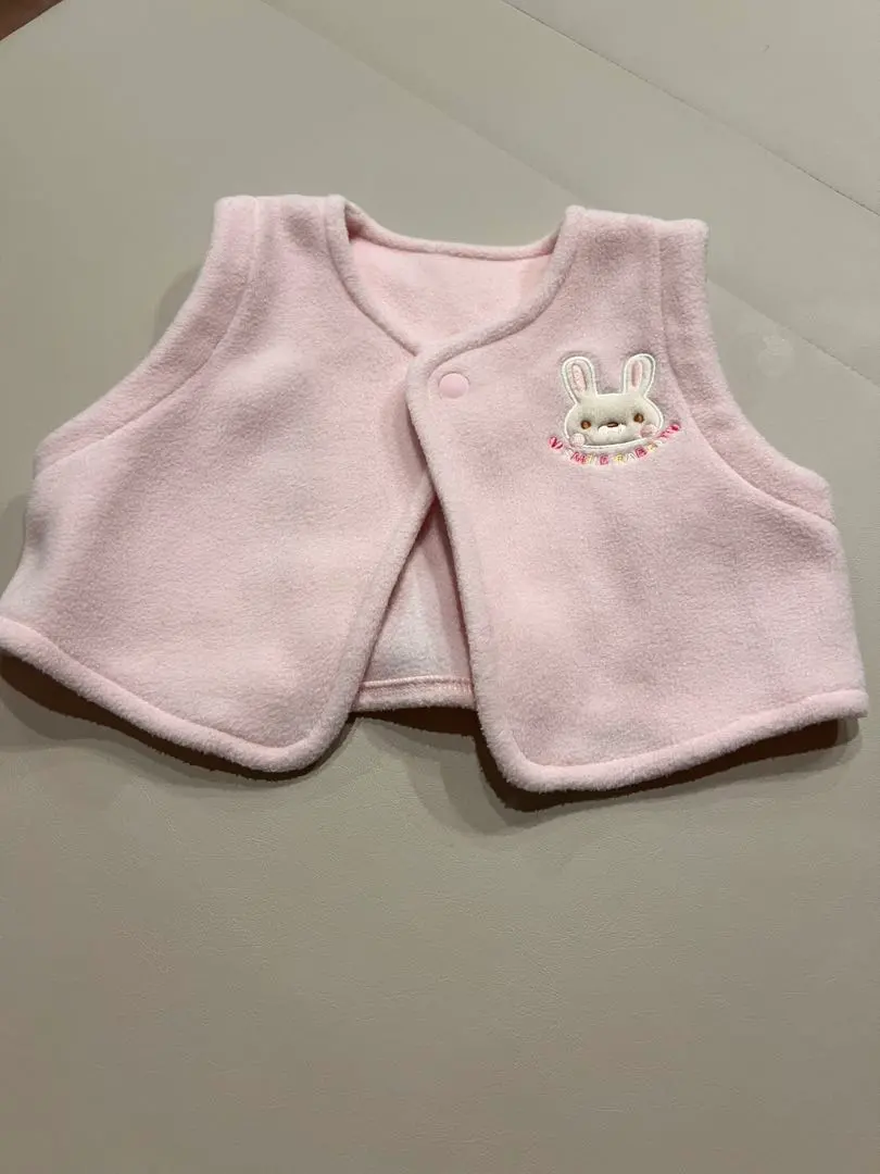 Thumbnail of Baby vest, pink, rabbit