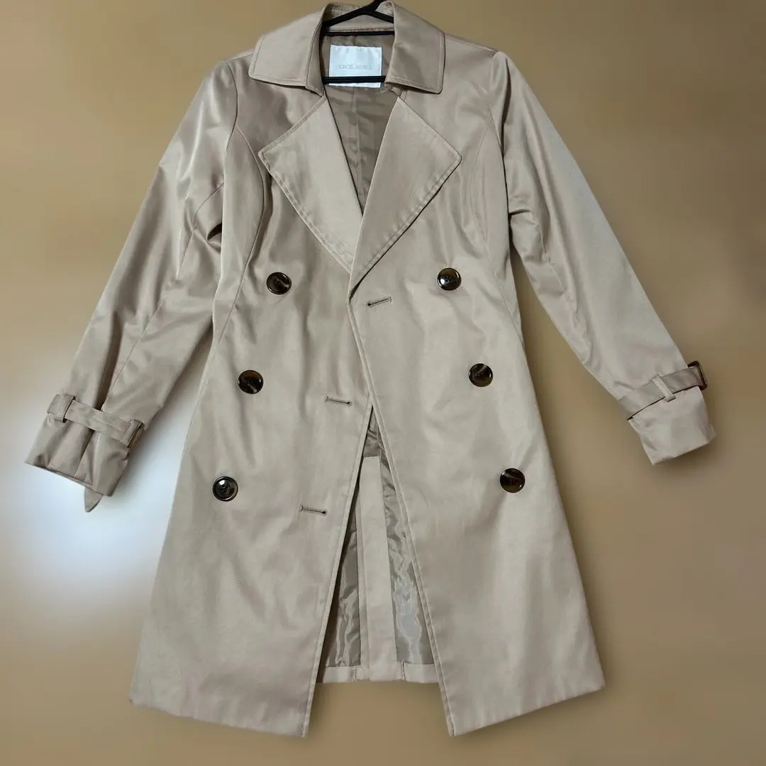 Thumbnail of Beige double-breasted trench coat