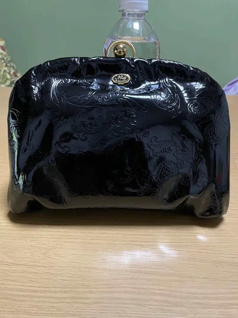 美品✨GINZA ANGEL 2way がま口 ハンドバッグ 良質 レザー 黒 美品✨GINZA ANGEL 2way がま口 ハンドバッグ 良質 レザー 黒