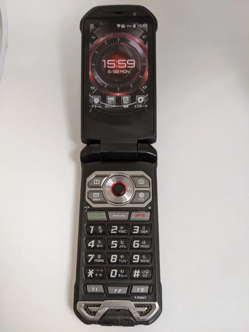 携帯電話本体 KYF33 SIMロック解除済】au TORQUE X01 KYF33 RED|中古ガラケー格安