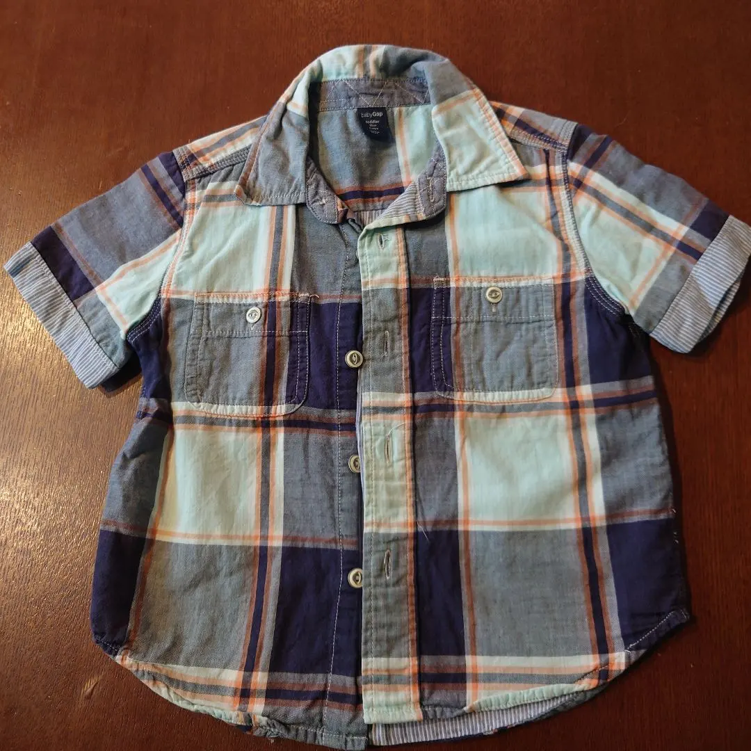 Thumbnail of babyGap short-sleeved check shirt, 95cm