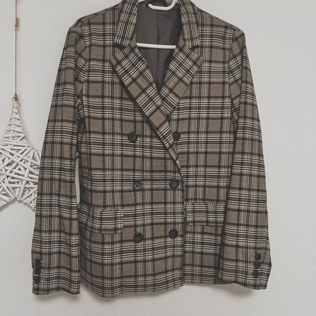 GU 格紋西裝外套 M 尺寸 的縮圖