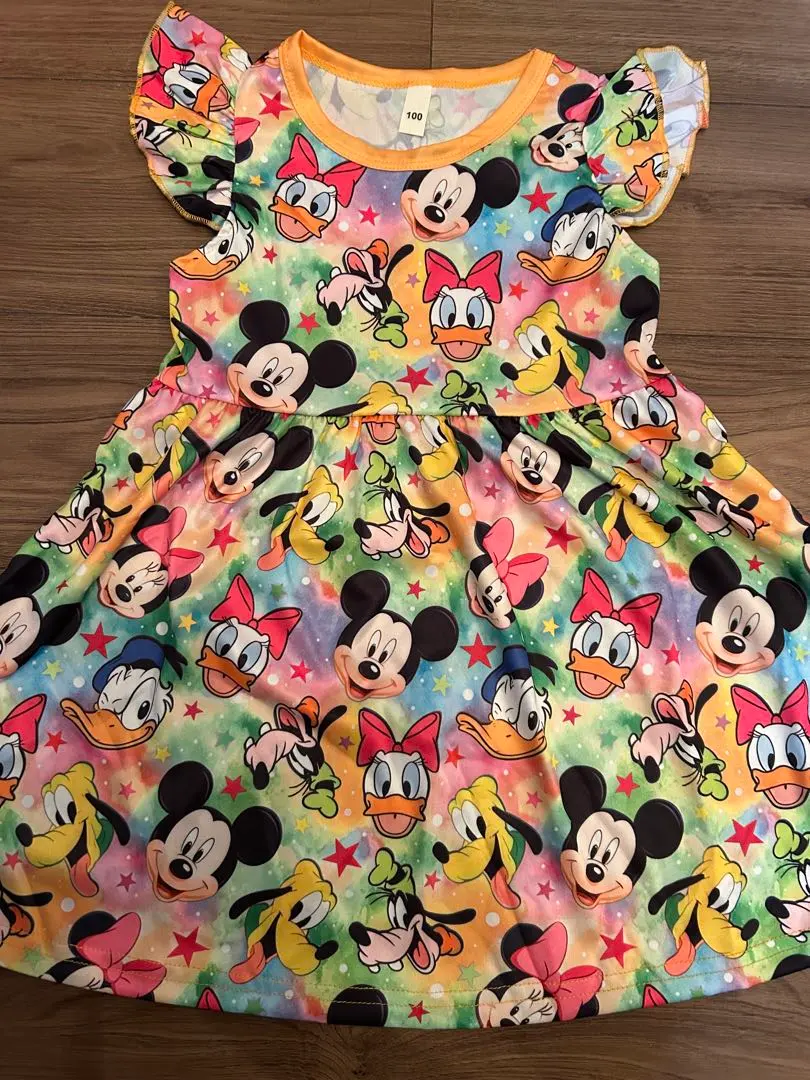 Thumbnail of Disney Short Sleeve Dress 100cm Mickey Minnie New Rainbow