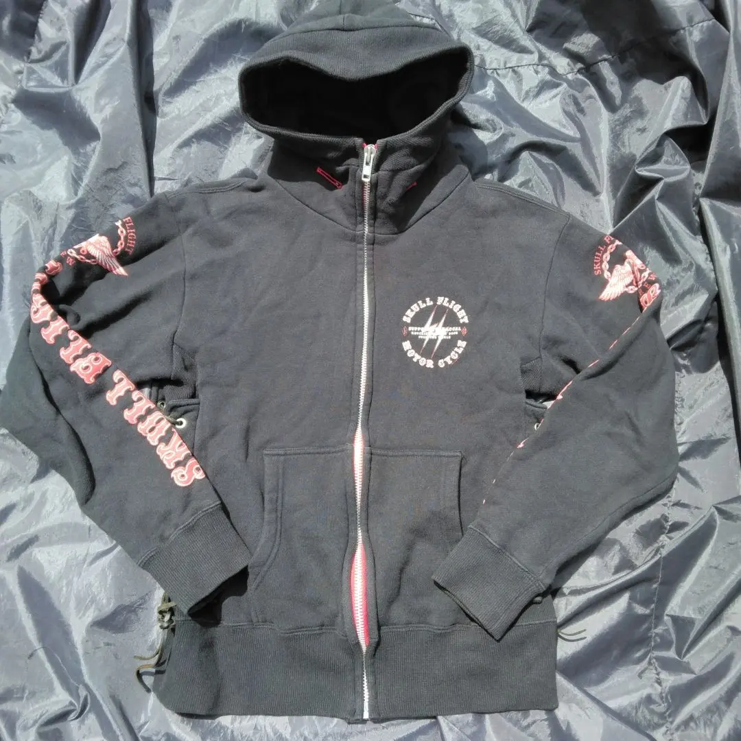 USED Skull Flight Full Zip Paka 38 BK USED Skull Flight Full Zip Paka 38 BK