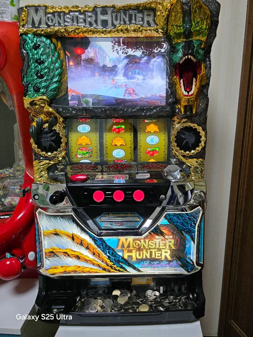 スマスロ モンスターハンターライズ　実機　⭕️簡易ユニット付⭕️ スマスロ モンスターハンターライズ パチスロ スロット 機械割