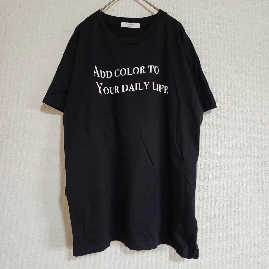 【Samansa Mos2】（F） 標誌印花寬鬆T恤 / 男女皆宜 的縮圖