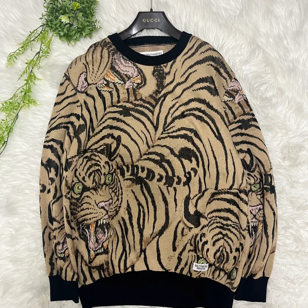 WACKO MARIA 華克瑪麗亞 Tim Lehi 提姆·李亥 針織衫 虎 老虎 毛衣 的縮圖