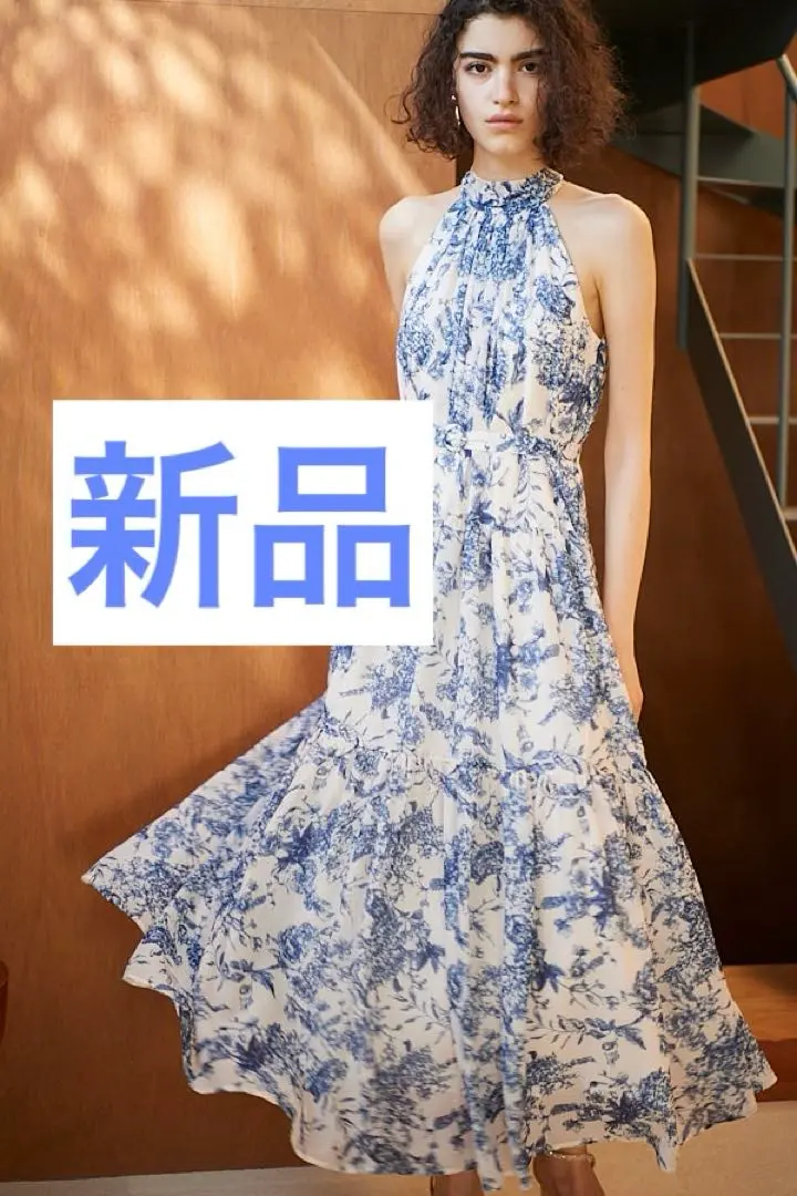 新品★estella.k プリントホルターネックティアードドレス ピンク Hazel Dress -PNK- – Estella.K